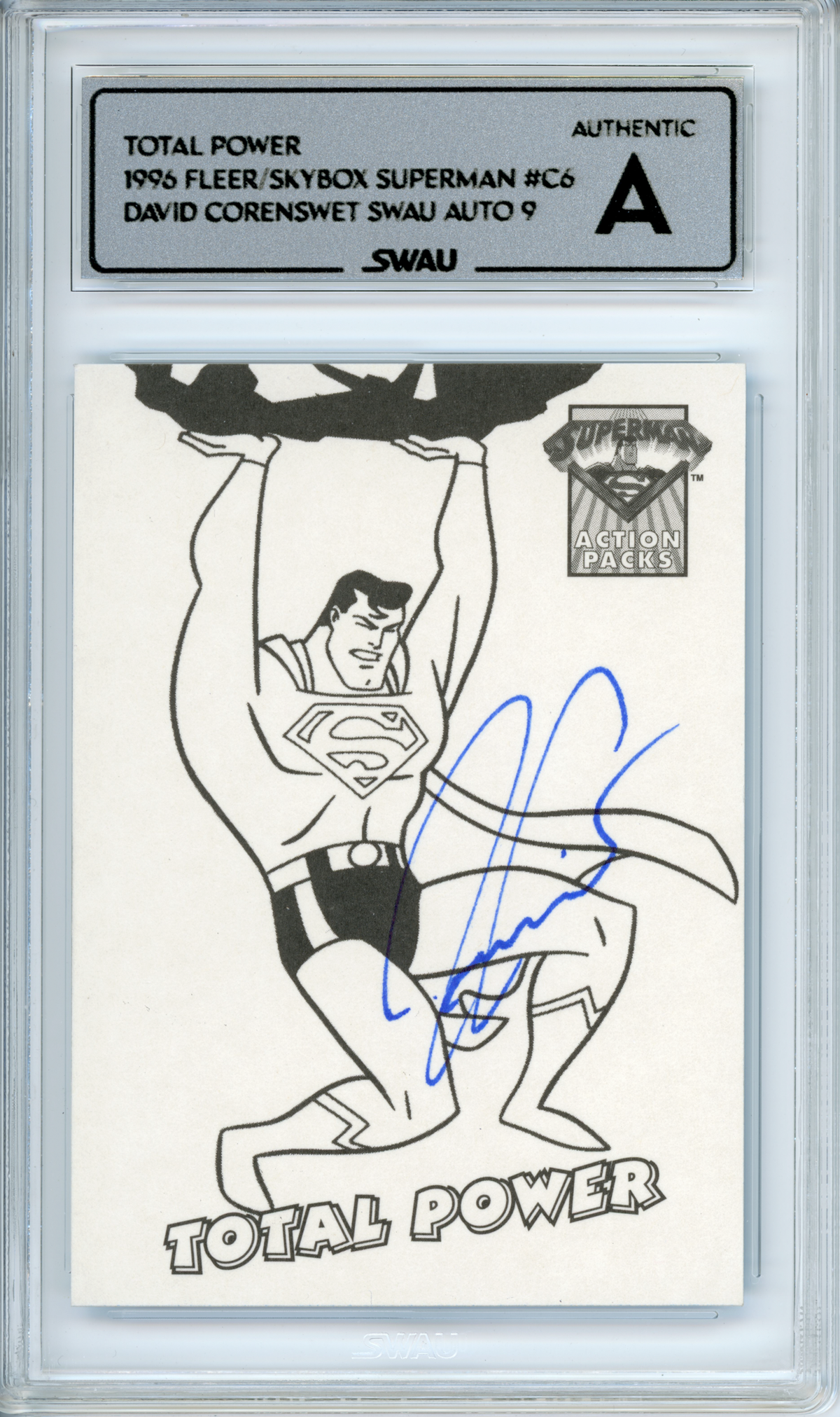 David Corenswet Signed Trading Card - SWAU Authenticated & Encapsulated - SWAU
