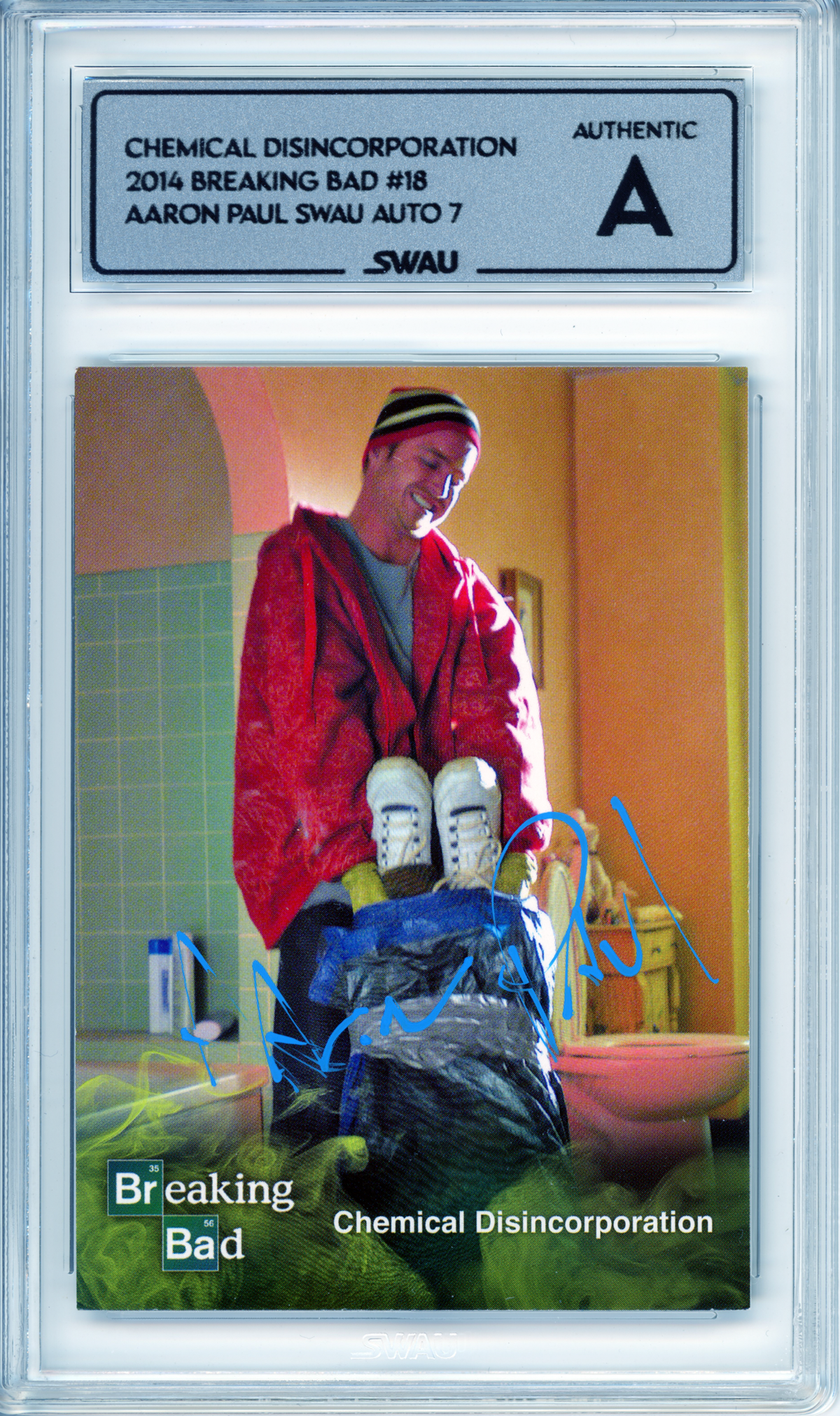 Aaron Paul Signed Trading Card - SWAU Authenticated & Encapsulated - SWAU